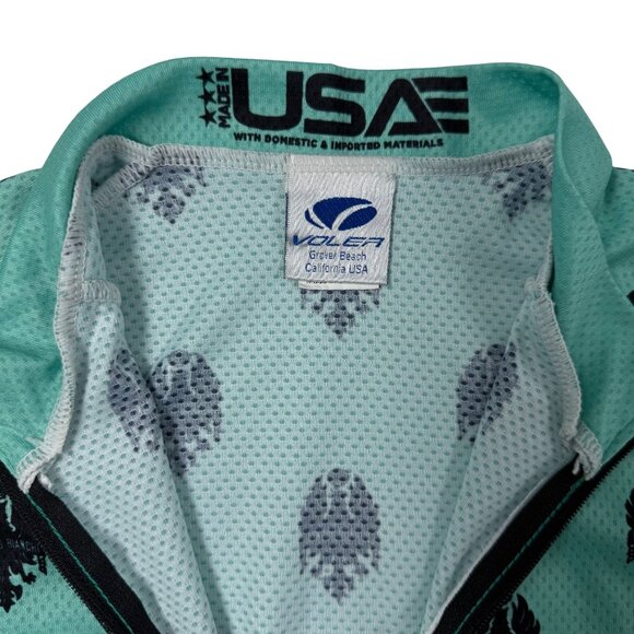 SIZE MEDIUM M Bianchi Dama Peloton Jersey Voler USA Green Black Cycling Race - Picture 3 of 10